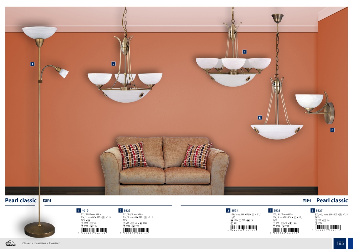 RABALUX PEARL CLASSIC 4019