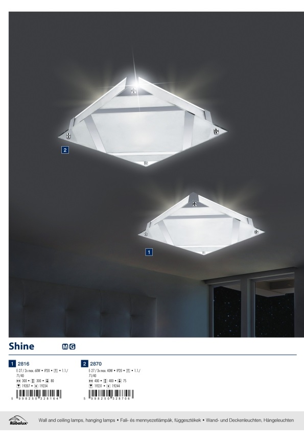 SVÍTIDLO RABALUX SHINE 2816
